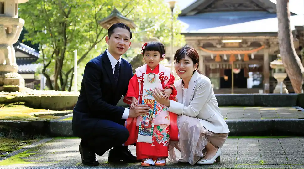 画像:七五三の家族写真